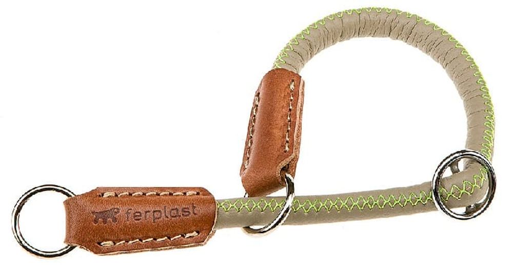 Ошейник-удавка DERBY CS10/35 сизо-серый,  эко-кожа с нейлоновым шнуром