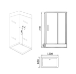 Душевая кабина Grossman Style GR167 (80x120x215) дверь раздвижная,5 мест
