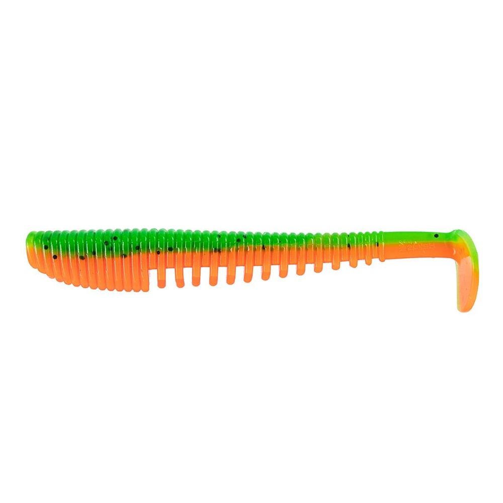 Виброхвост несъедоб. Varuna 4,33"/11см Pepper Green & Orange 100шт. (HS-35-018-N) Helios