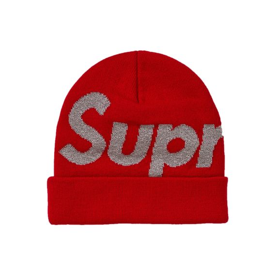 Supreme FW18 Big Logo Beanie Red 3M logo