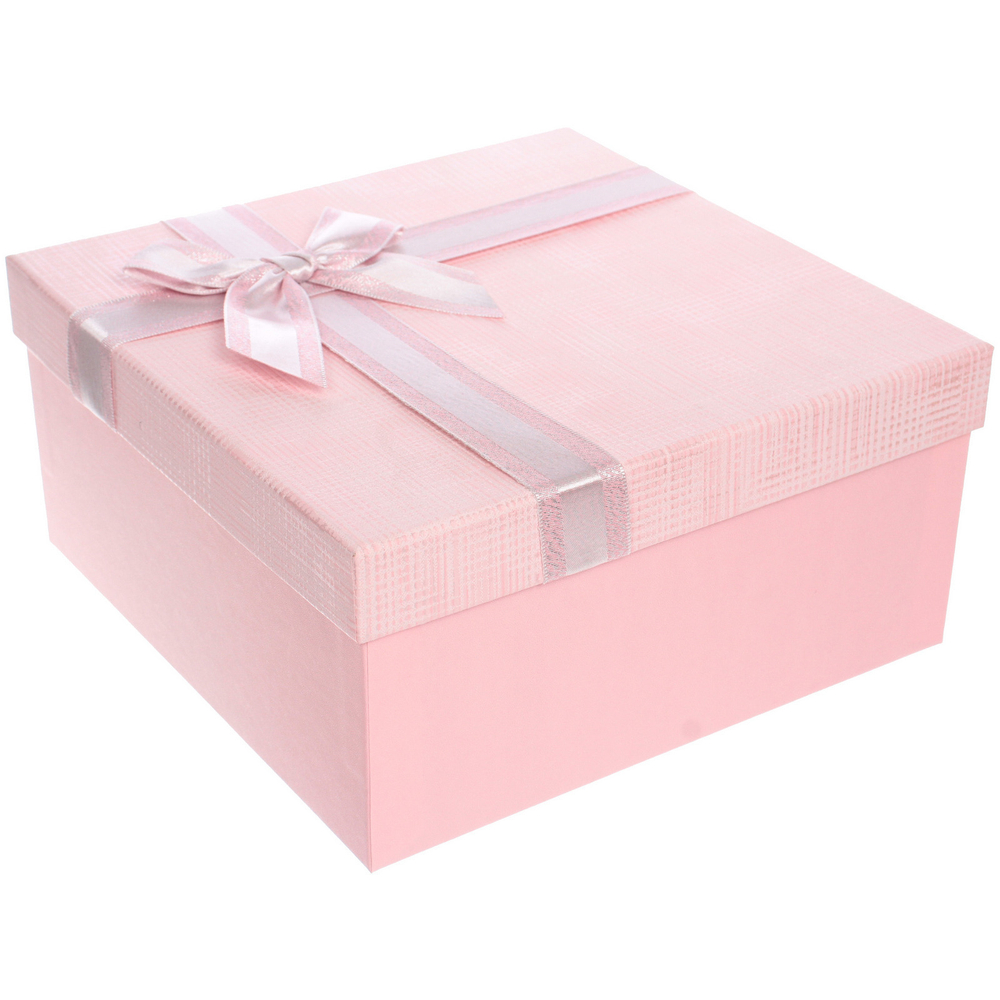 Коробка подарочная «С любовью» 19,5*19,5*9,5 см, розовый