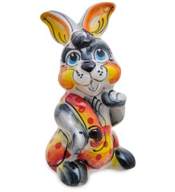 ГЛ- 070 Фигурка «Заяц» цв. (Гжельский фарфор)