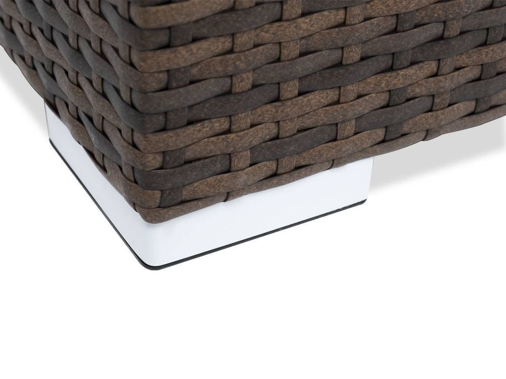 "Лунго" кашпо для цветов большое плетеное из искусственного ротанга, цвет коричневый