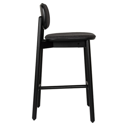 Стул барный с обивкой LATITUDE Saga, рогожка, темно-серый