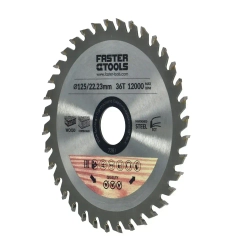 Диск пильный FASTER TOOLS для УШМ 125 мм 36 зуб.