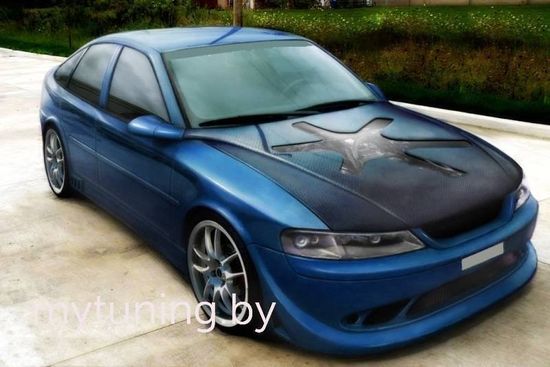 Передний бампер L на Opel Vectra B