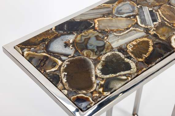 Кофейный столик Black Agate silver S