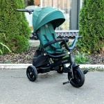 Трехколесный велосипед Luxmom 3001 (с поворотным сиденьем, зеленый)