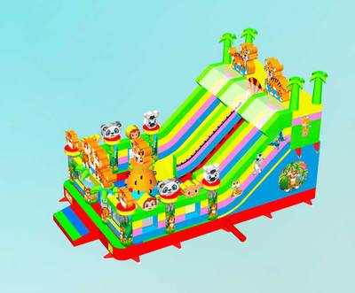 Коммерческий надувной батут «Тигриная страна 2», 8*5*5 м