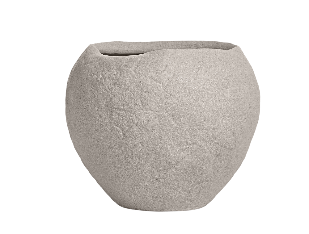 Кашпо TREEZ Effectory - Organic - Сфера - Белый песок