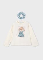 лонгслив с резинкой для волос