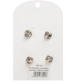 MR-101 Н-р брошей с цанговым зажимом бабочка «С Новым Годом!» Mark Rita