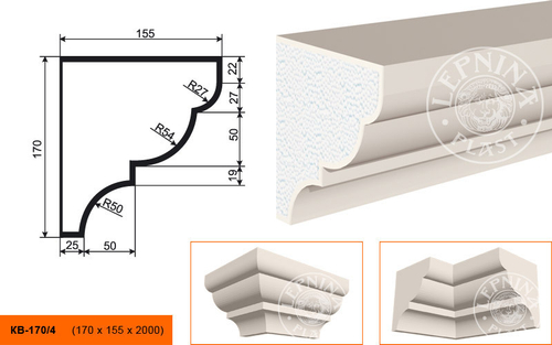 Фасадный карниз KB-170/4