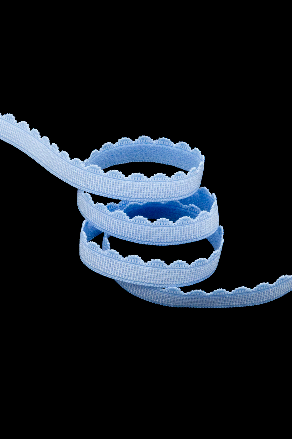 Резинка отделочная голубая ажурная ширина 10 мм с учетом фестона Млечный Путь Lauma (Латвия)