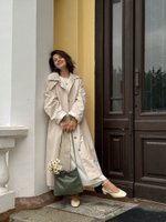 STELLA mini оливковая - небольшие вмятины на сумке, следы от цепочки на маленькой сумочке 50