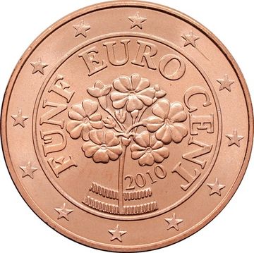 5 евроцентов 2010 Австрия (5 euro cent)