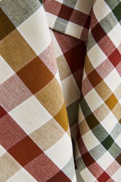 ZARA HOME ЦВЕТНОЕ КЛЕТЧАТОЕ КУХОННОЕ ПОЛОТЕНЦЕ (НАБОР ИЗ 2 ШТ.), ЗЕЛЕНЫЙ