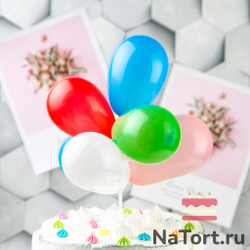 Воздушные шарики для торта цветные (20 шт)