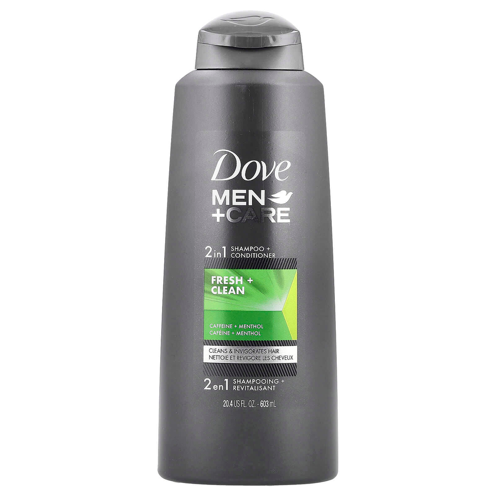 Dove, Men + Care, шампунь и кондиционер 2 в 1, Fresh & Clean, 603 мл (20,4 жидк. унц.)