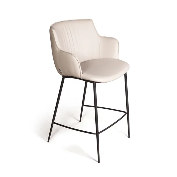 Полубарный стул Sofia, серая экокожа Soft-Touch