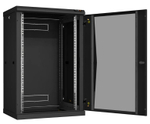 Шкаф настенный 19", 18U TLK TWC-186045-R-G-BK