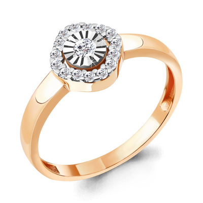 964001Ак Кольцо из Золота с бриллиантами