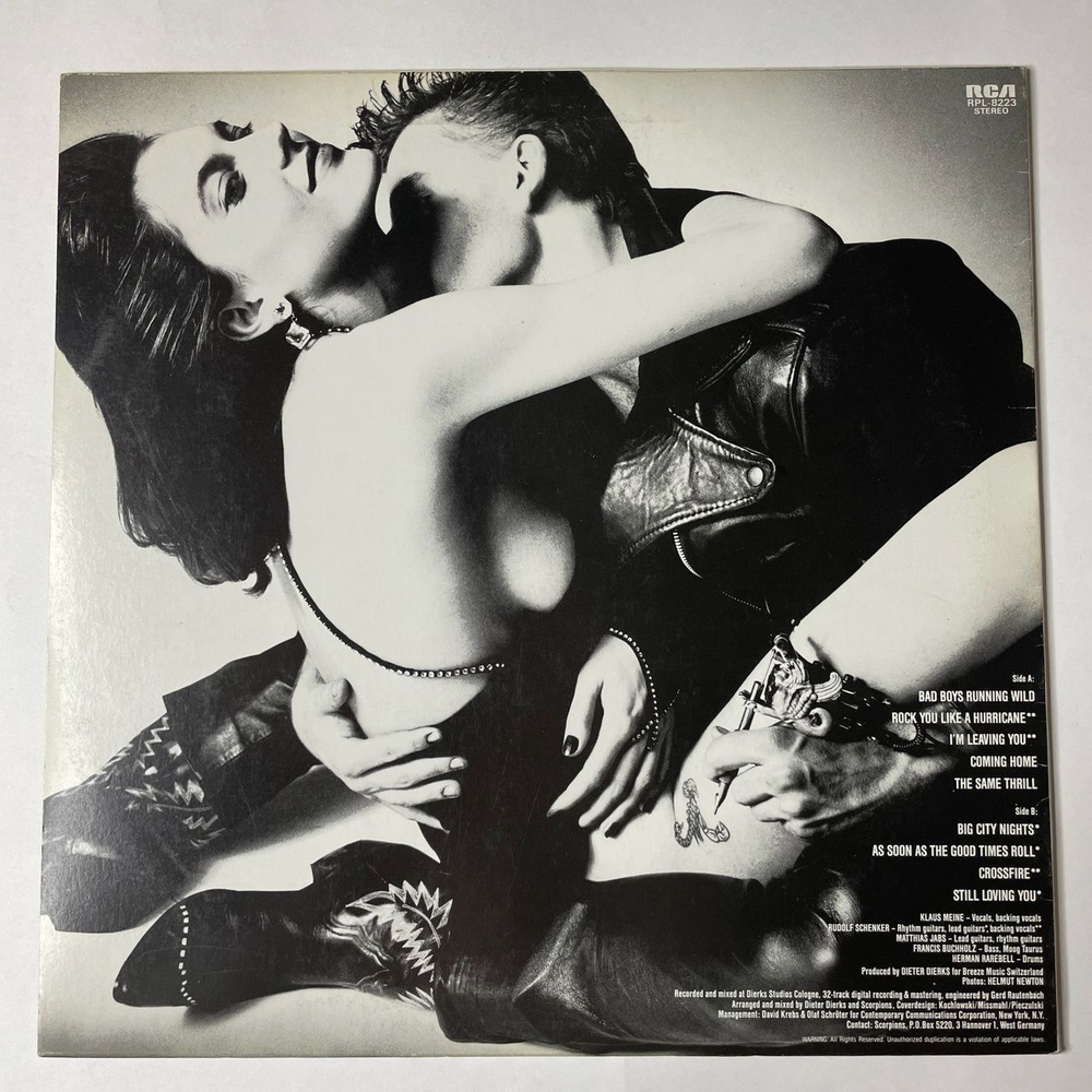 Винтажная виниловая пластинка LP Scorpions Love At First Sting (Japan 1984) (No Obi) Coming Home