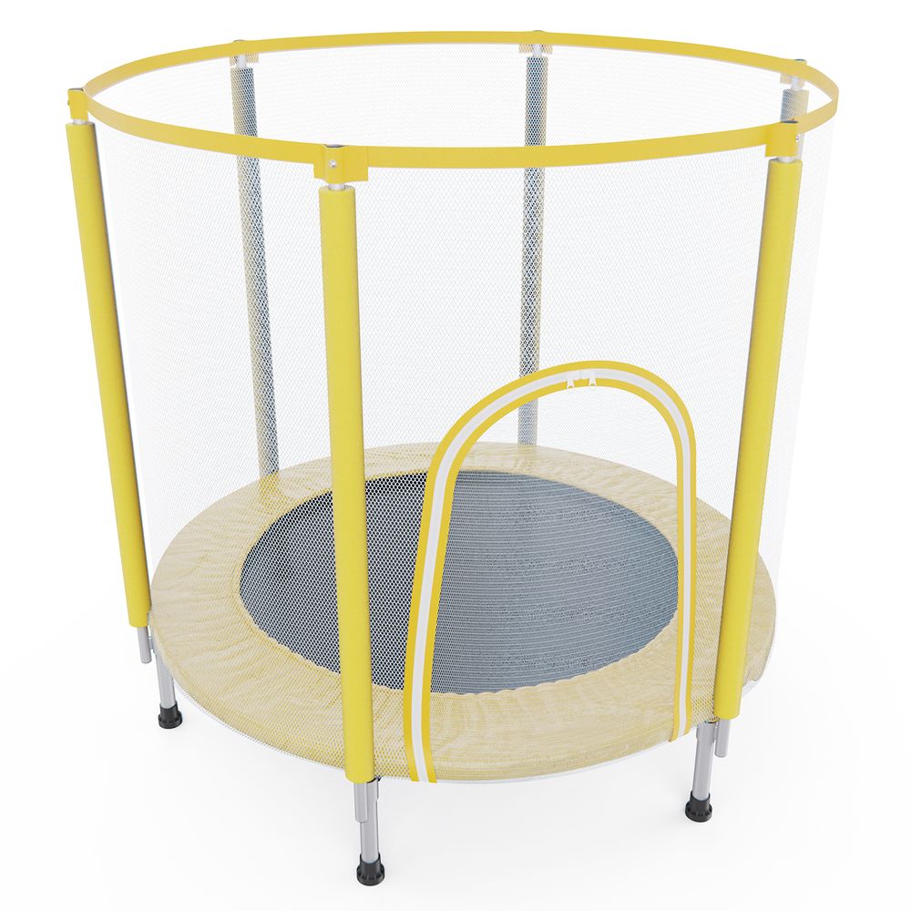 Батут детский DFC FOLDING 40&amp;quot; желтый с сеткой