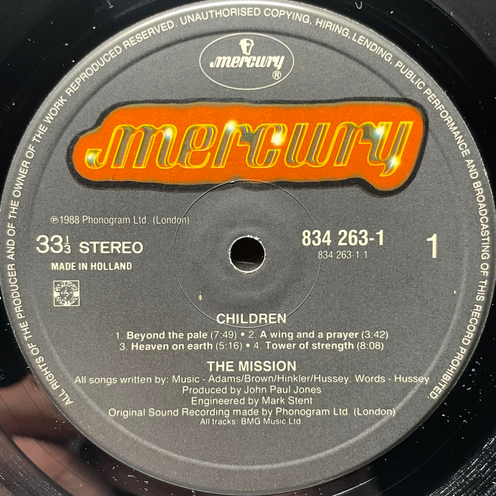 The Mission ‎– Children (Голландия 1988г.)