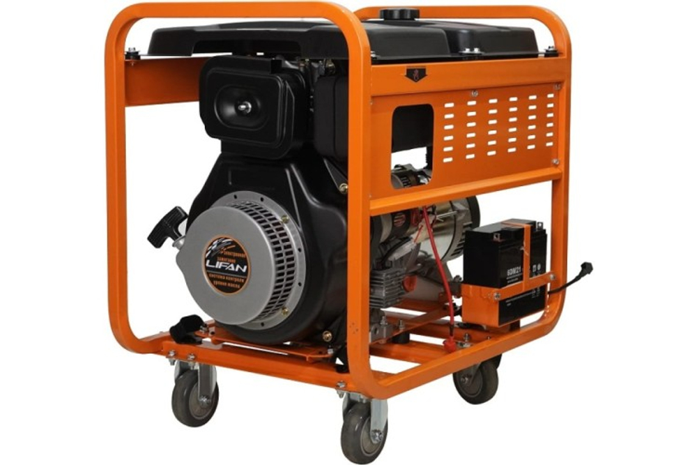 Электростанция дизельная с воздушным охлаждением LIFAN DG 6500EA открытая DG6500EA