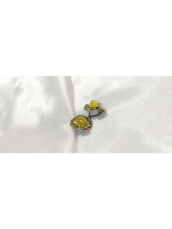 Серьги серебро зеленый янтарь