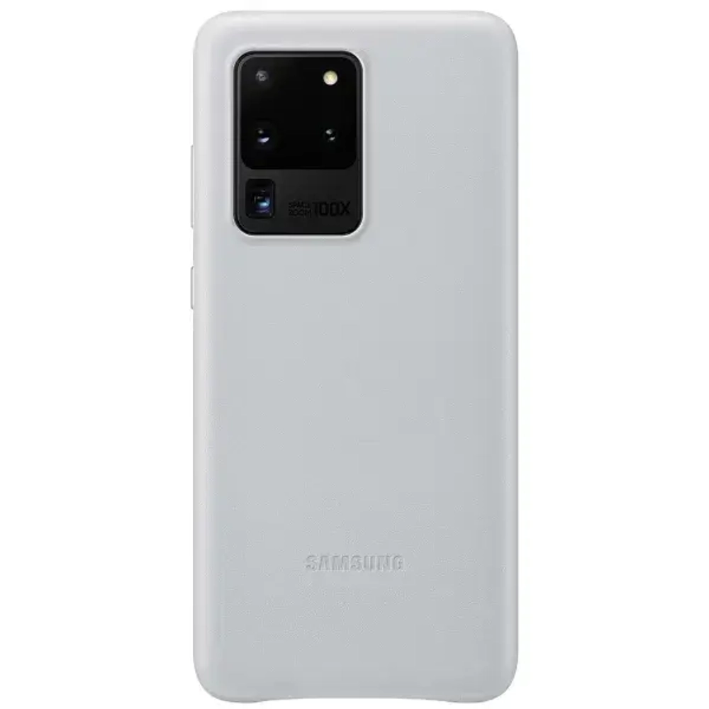 Чехол-накладка Samsung Smart Leather Cover для S 20 Ultra натуральная кожа (светло-серый) (EF-VG988LJEGWW)