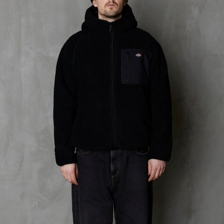Куртка мужская Dickies Central High Pile Hooded артикул:DK0A87NVBLK1 - купить в магазине Дайс