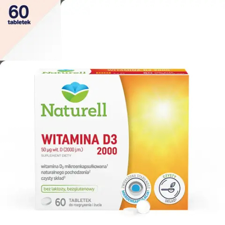 Naturell Витамин D3 2000 - 60 сосательных таблеток