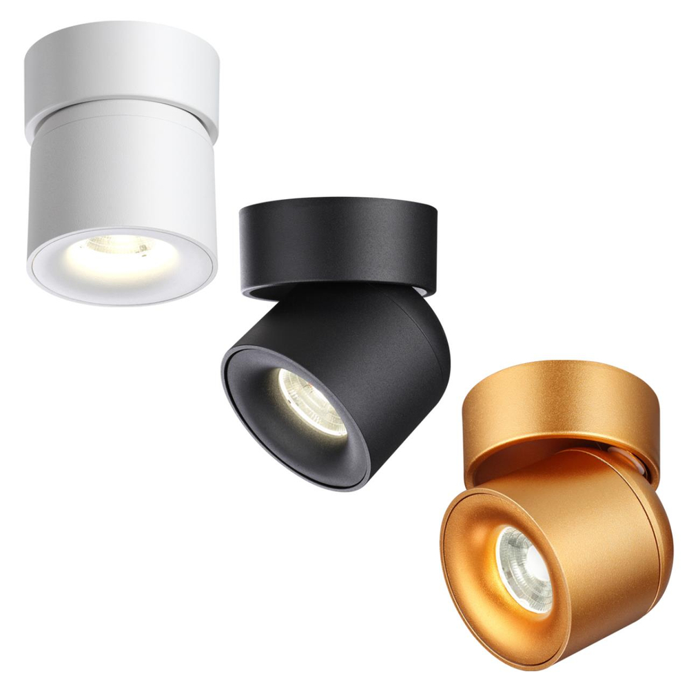 358808 OVER NT21 360 белый Светильник накладной светодиодный IP20 LED 10W 850Лм 4000K 220V GESSO