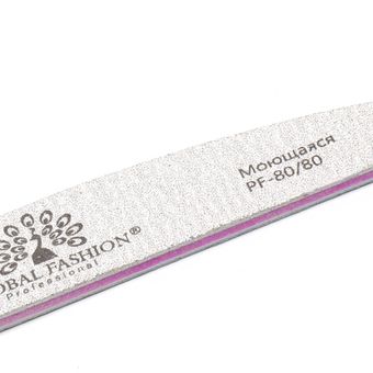 Пилочка для ногтей Global Fashion 80/80 цена за упаковку (в упаковке 24шт)