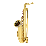 Брошь Саксофон c Рубинами и Бриллиантами, Эмаль, Brs0267-4/4