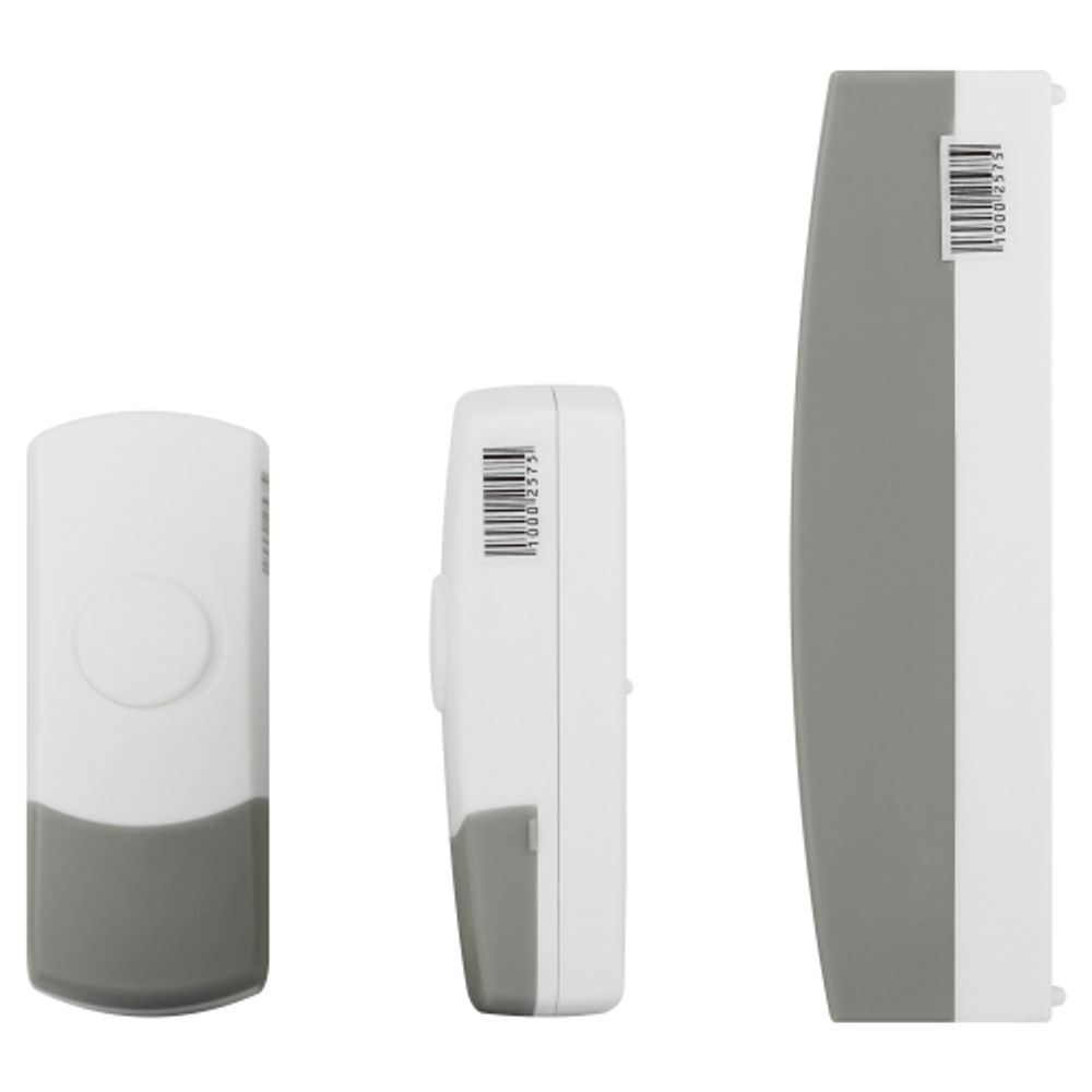 Звонок дверной ЭРА C91-2 беспроводной две кнопки белый с серым 2 мелодии