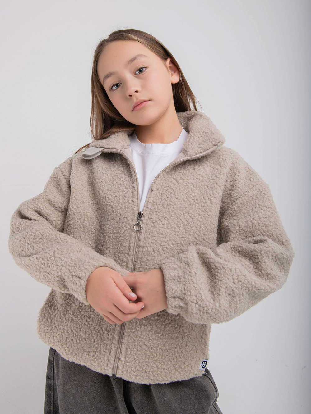 Куртка флисовая тедди "Бежевый"