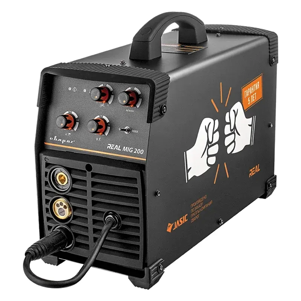 Сварог REAL MIG 200 N24002N Black сварочный инвертор с маской и крагами 00000095883