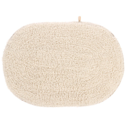 Коврик для ванной 40х60см овал TERNI кремовый, хлопок, SWM-6010-CRM-B