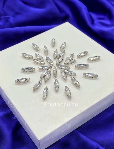 Пришивные стразы удлиненная лодочка 4х14