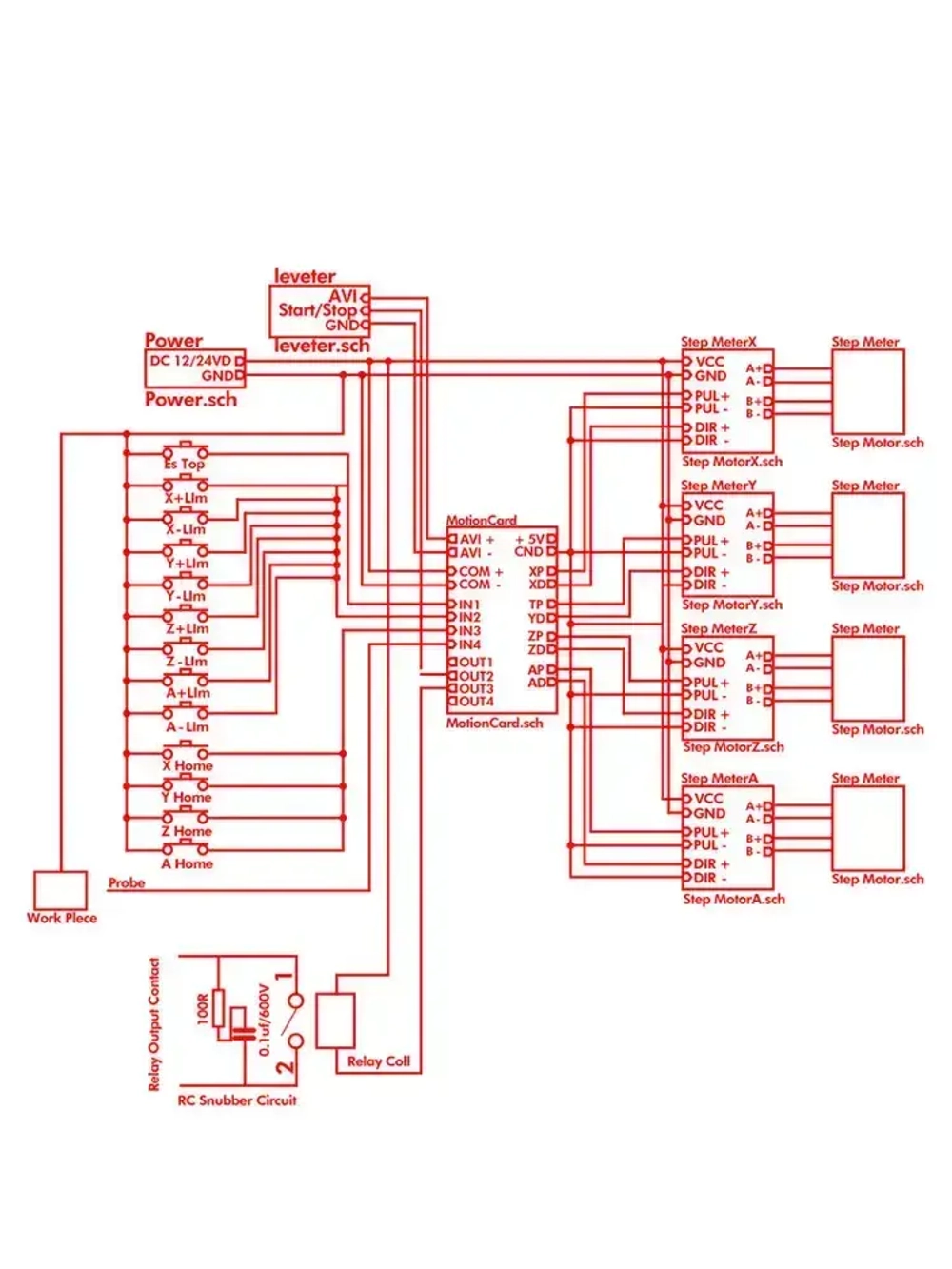 4-осевая ЧПУ плата расширения с USB и интерфейсом Mach3 для шаговых двигателей Nema17/23/34 CNC 4 Axis
