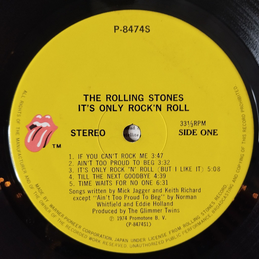 Винтажная виниловая пластинка LP The Rolling Stones Its Only Rock N Roll (Japan 1974) (No Obi)