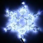 Фигура светодиодная «Снежинка» 37 см, дюралайт, Белый (мерцание)