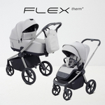 Детская коляска Rant Flex Therm Soft 3 в 1 с автокреслом Cruise Black Stone Grey
