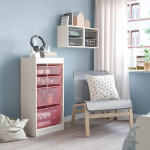 Стеллаж - IKEA TROFAST, 46х30х94 см, белый/ярко-красный, ТРУФАСТ ИКЕА