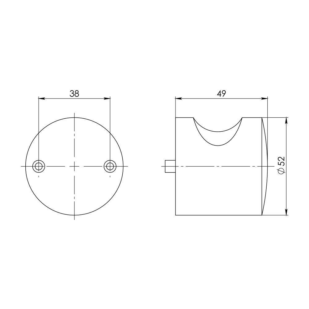 Ручка-кнопка CABIN PVC WH белый (1 шт в пакете)
