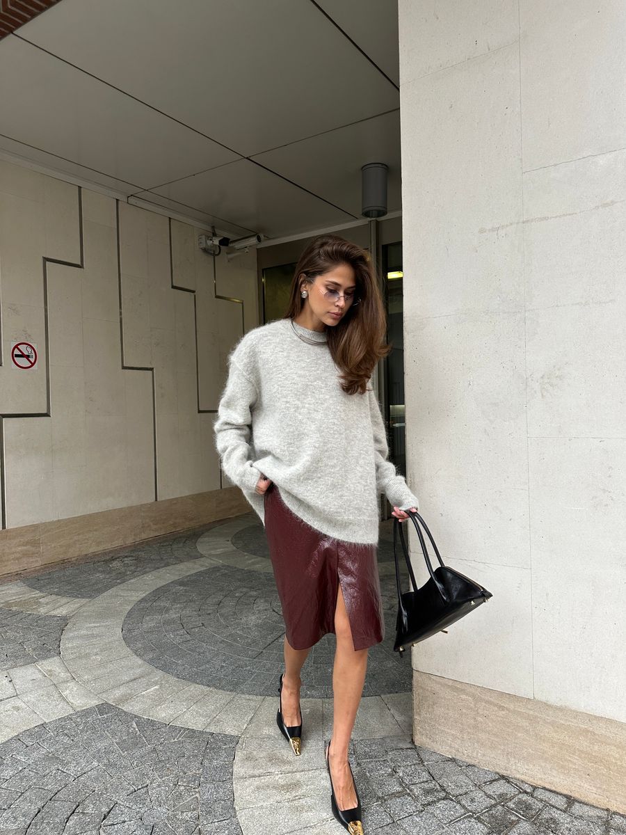 Джемпер альпака светло-серый