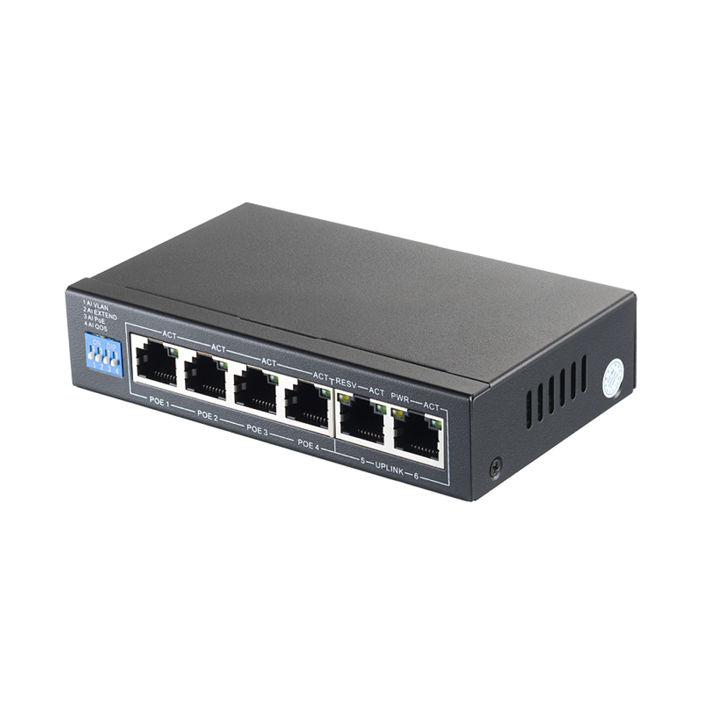 6-портовый POE коммутатор RL-SW4P2